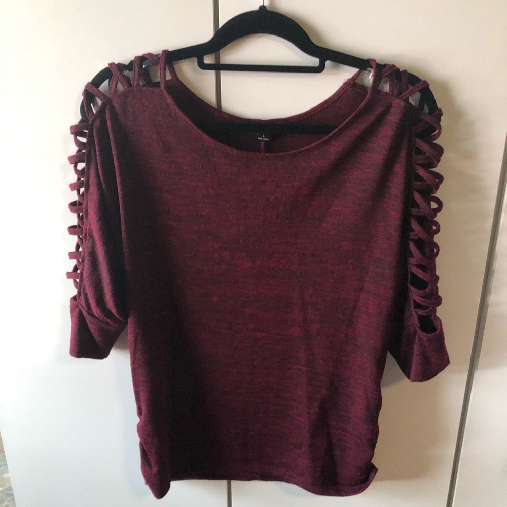 Maroon top